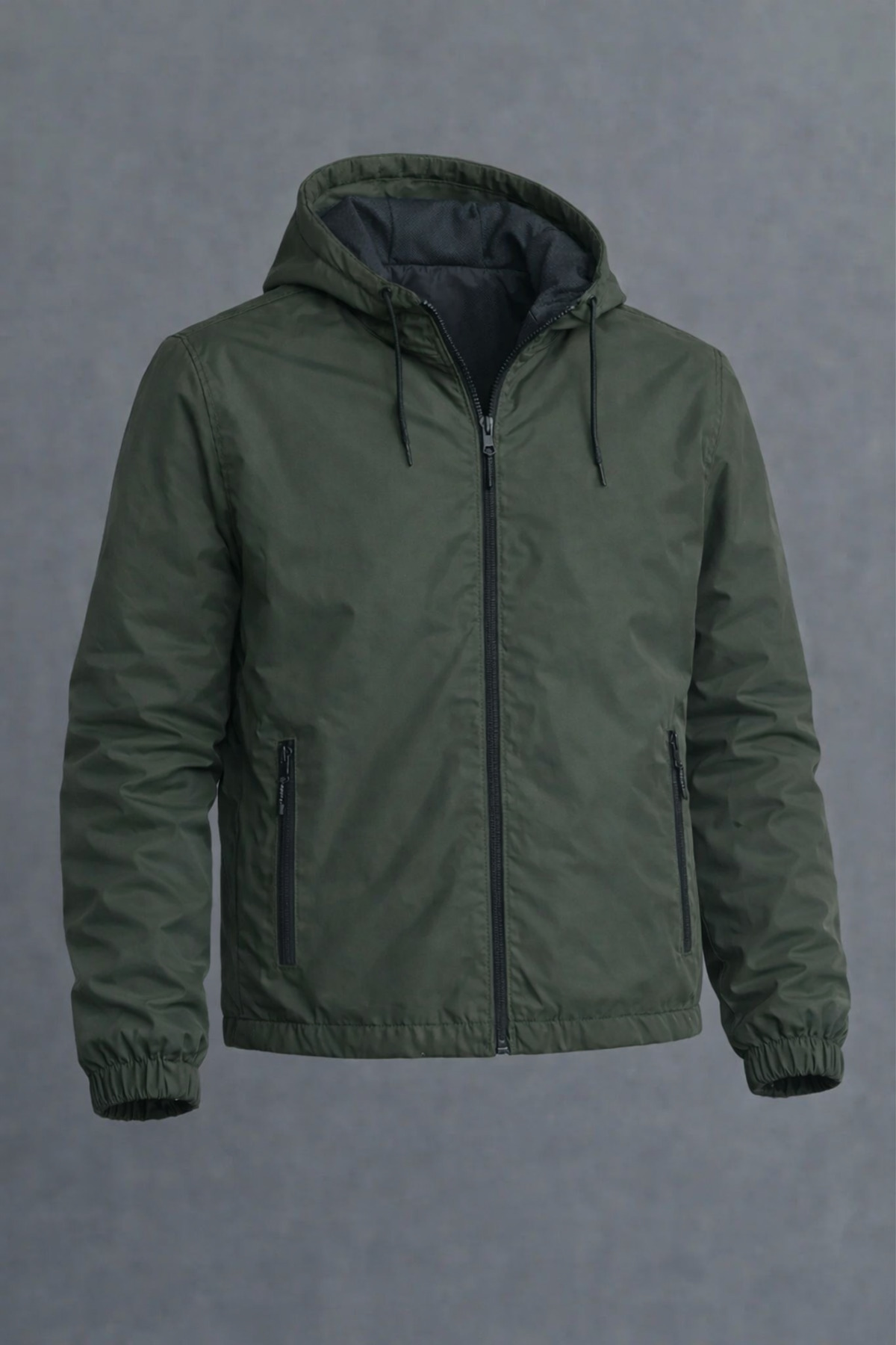 DAMGA JEANS  Erkek Basic Günlük Haki Yağmurluk & Rüzgarlık