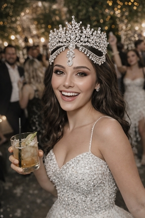 Milena Collection Beyaz Alınlıklı After Party Gelin Tacı – Zarif Düğün Gelin ...