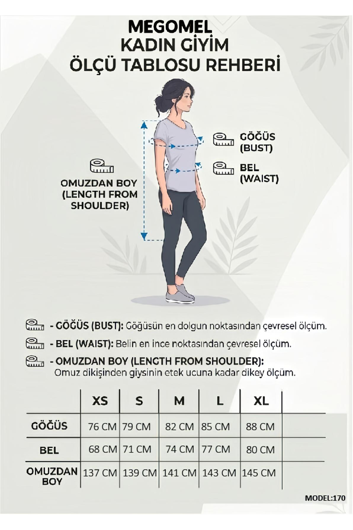 MEGOMEL  Kadın Dik Yaka %100 Pamuklu Şık Tasarım Elbise - Görsel 6
