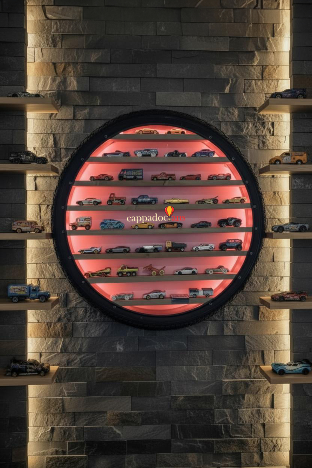 Illuminated Kids Toy and Car Rack