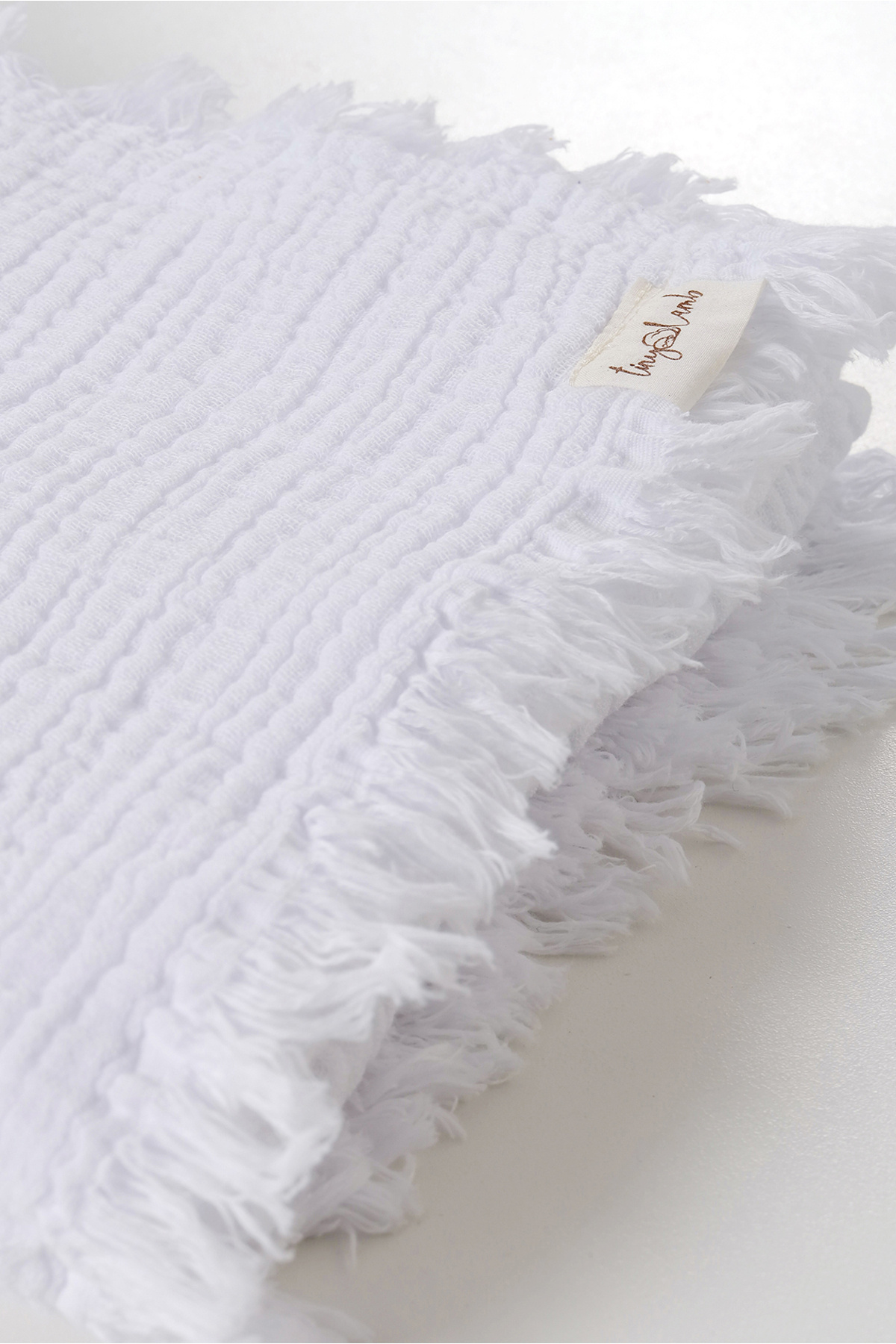 tinylamb 100x120cm Organik 4 Katlı Beyaz Renk Müslin Battaniye Brighton fotoğrafı 3 (önizleme)