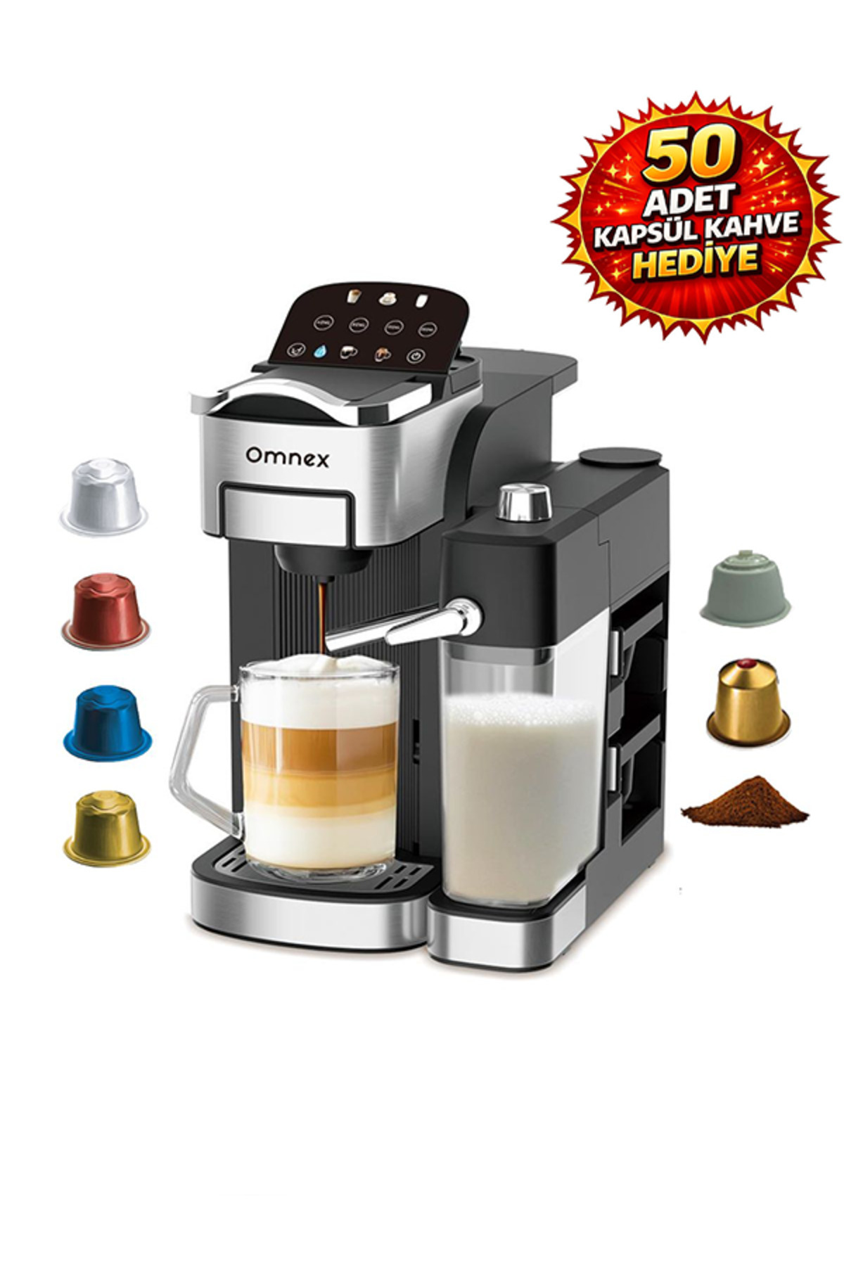 Ox-Pro2 Barista Automatic capsule coffee 20 Bar Pressure Milk Foamer Espresso Machine