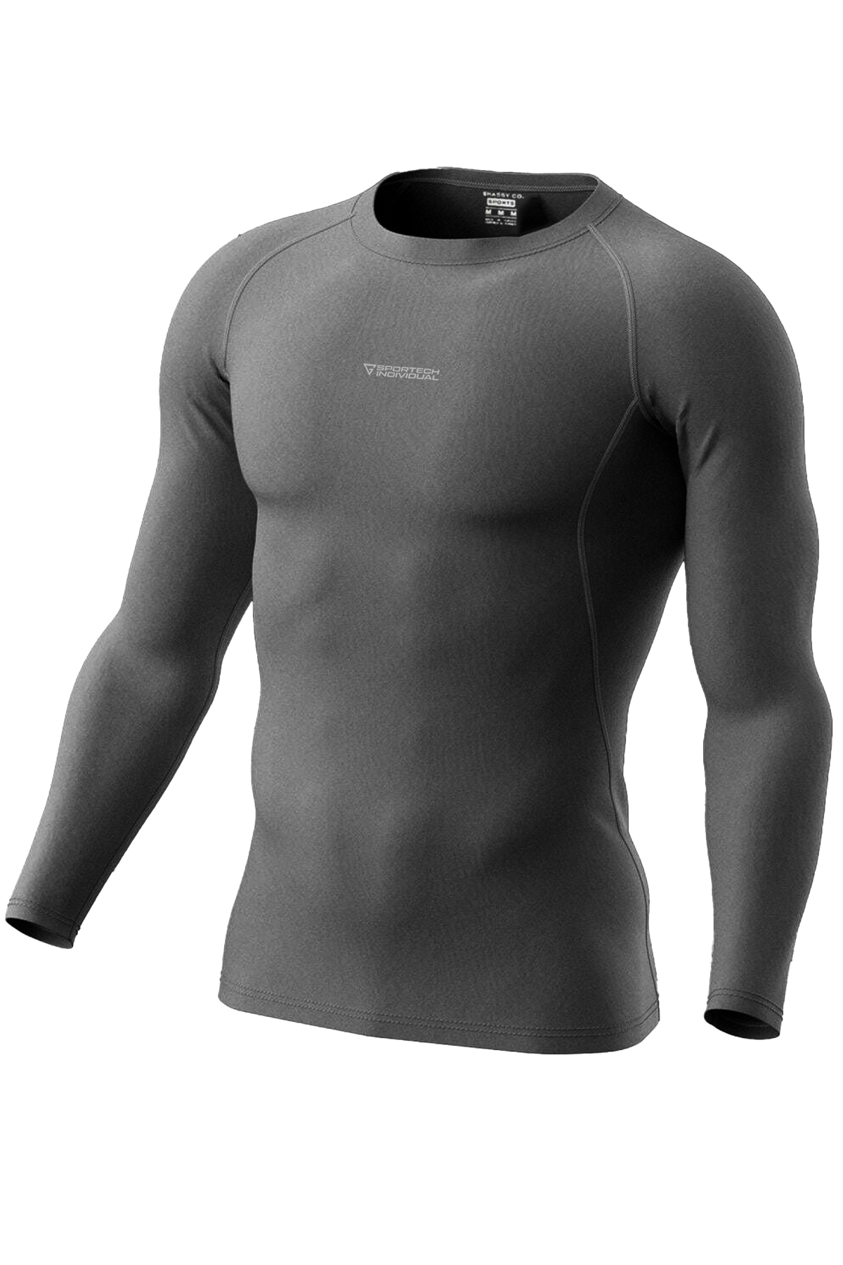 Men's Pro Compression Moisture Absorbing Athletic Long Sleeve Raglan Sleeve Sports T-Shirt