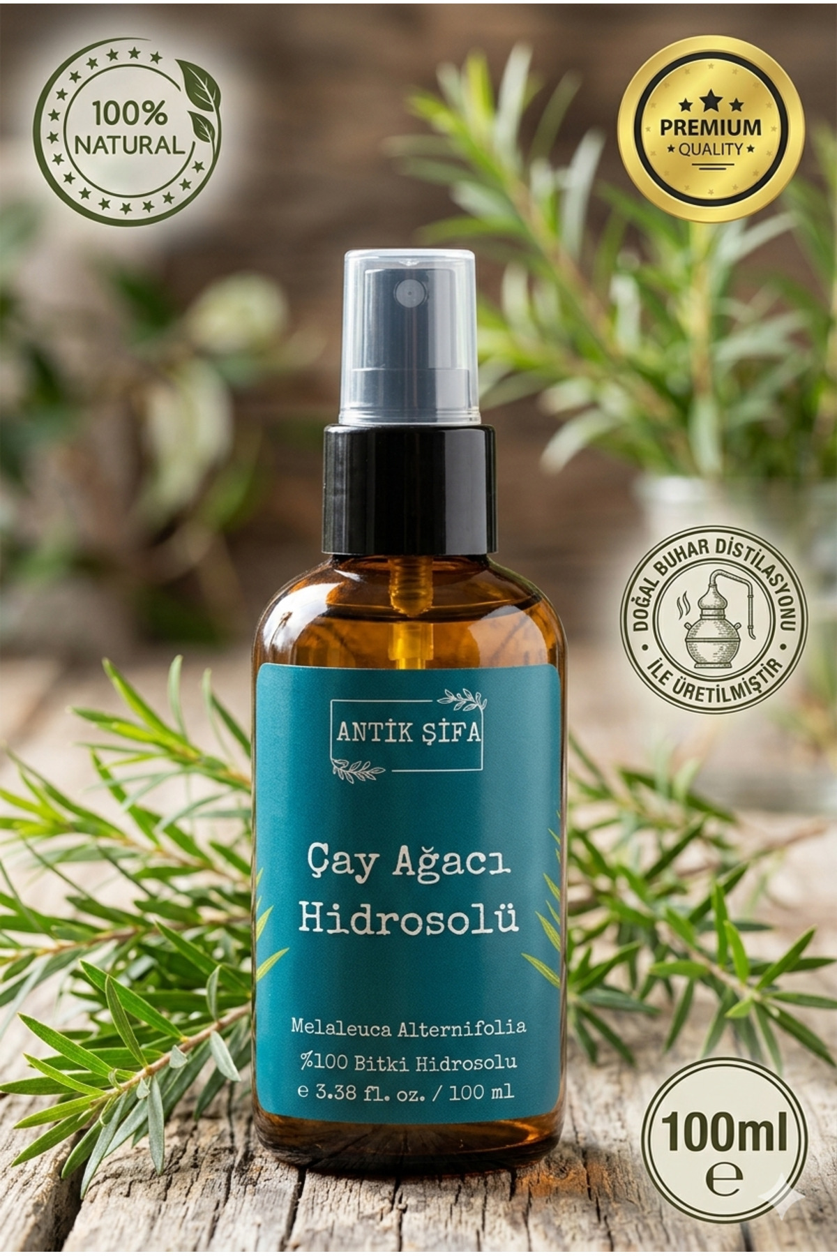Çay ağacı hidrosolü 100ml- %100 Doğal Çay ağacı suyu — çayağacıhidrosolü100