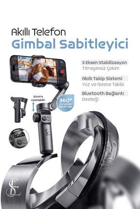 EN SİGA Akıllı Telefon Gimbal Sabitleyici 3 Eksenli Bluetooth Vlog Video Stab...