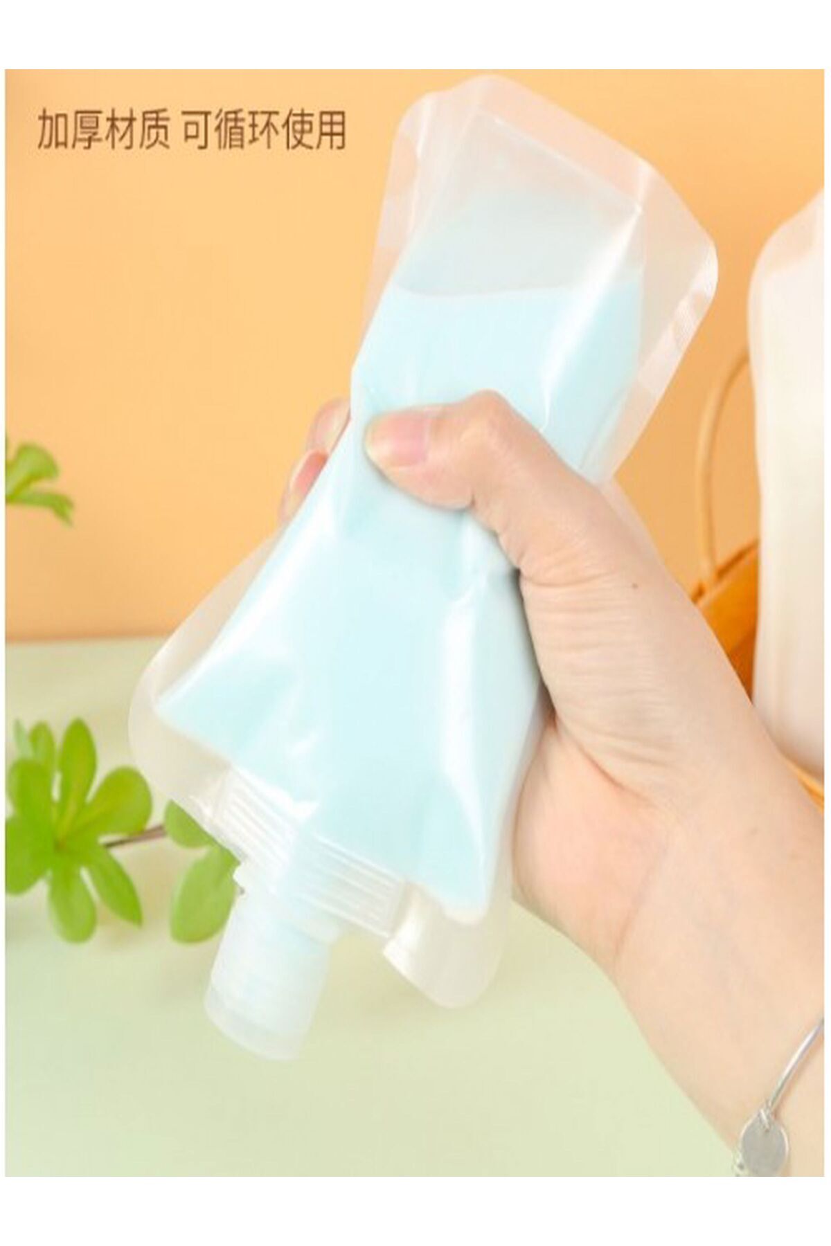 3 Adet 100ml Krem Şampuan Kabı Tekrar Kullanılabilir Set — ÖZASYA AVM 3 ADET — تصویر 4 از 6