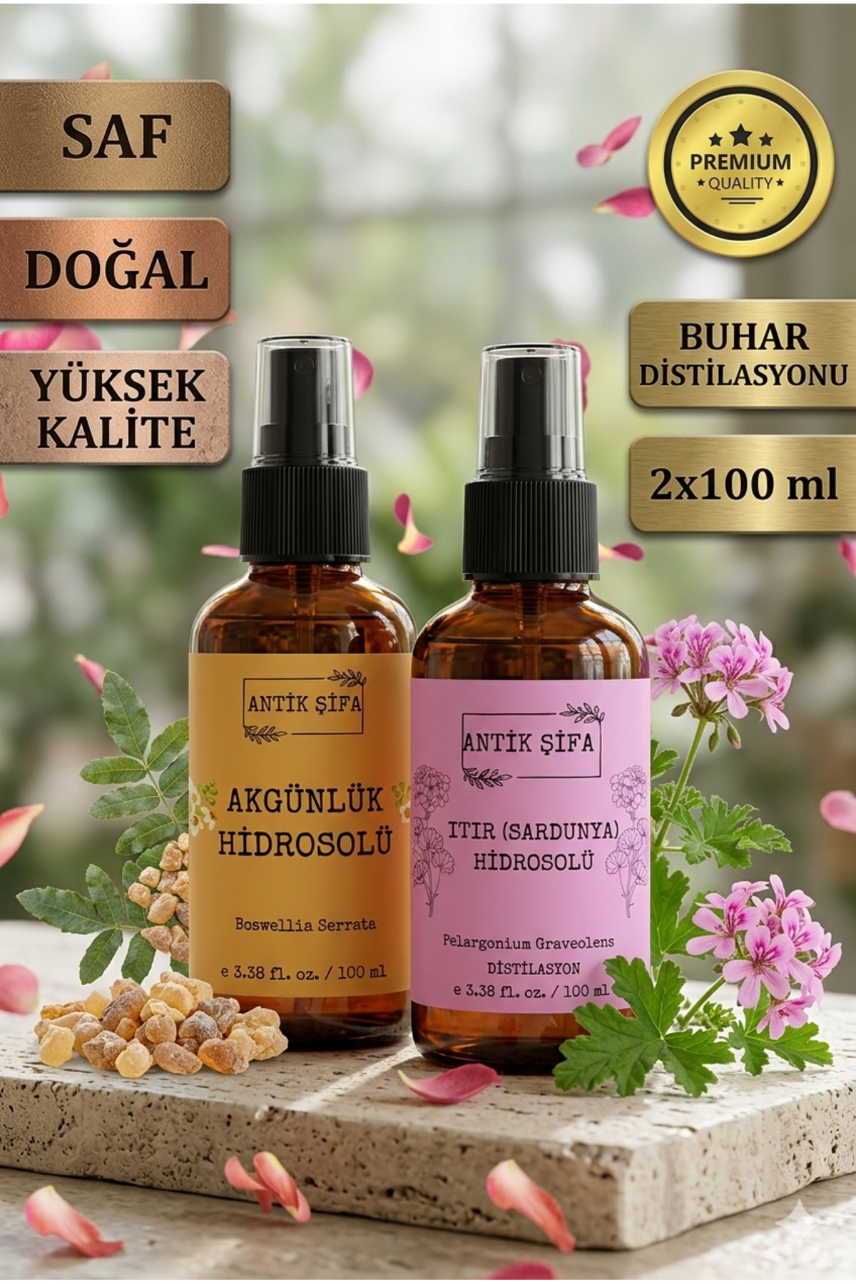Akgünlük Suyu Ve Itır Suyu (100ML 100ML) - Doğal Ak Günlük, Sığla Ve Sardunya Hidrosolü — TYCBBZA56N171421054321329