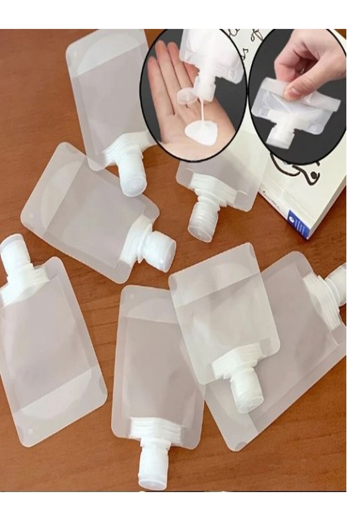 3 Adet 100ml Krem Şampuan Kabı Tekrar Kullanılabilir Set — ÖZASYA AVM 3 ADET — تصویر 2 از 6