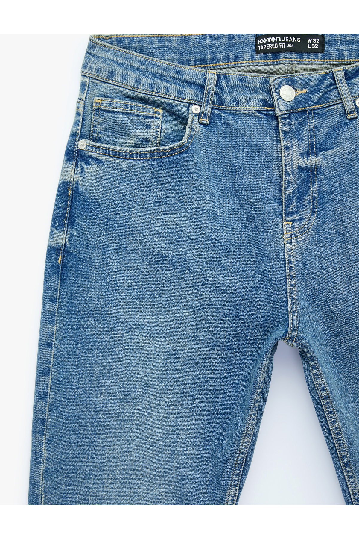 Koton Regular Fit Normal Bel Cepli Tapered Jean Pantolon - Joe Jean görsel 7