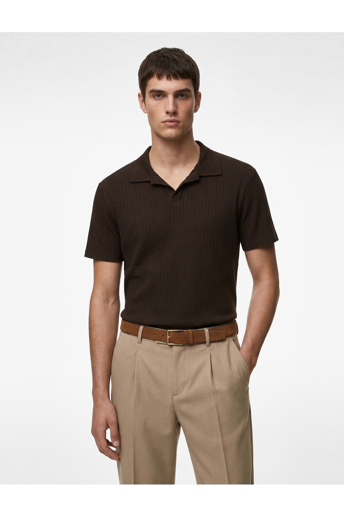 Kısa Kollu Pamuklu Slim Fit Polo Yaka Tişört
