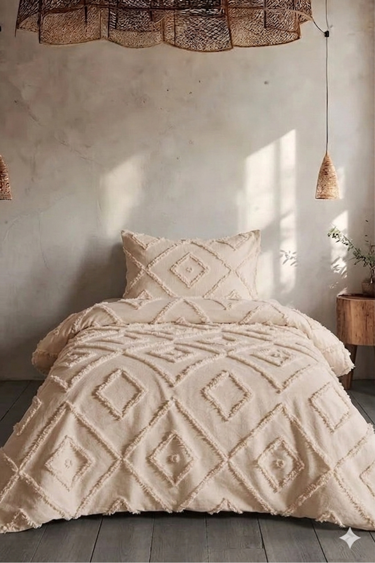 Scandinavian Cappuccino Single Bedspread 180 X 235 Cm And 1 Pillow