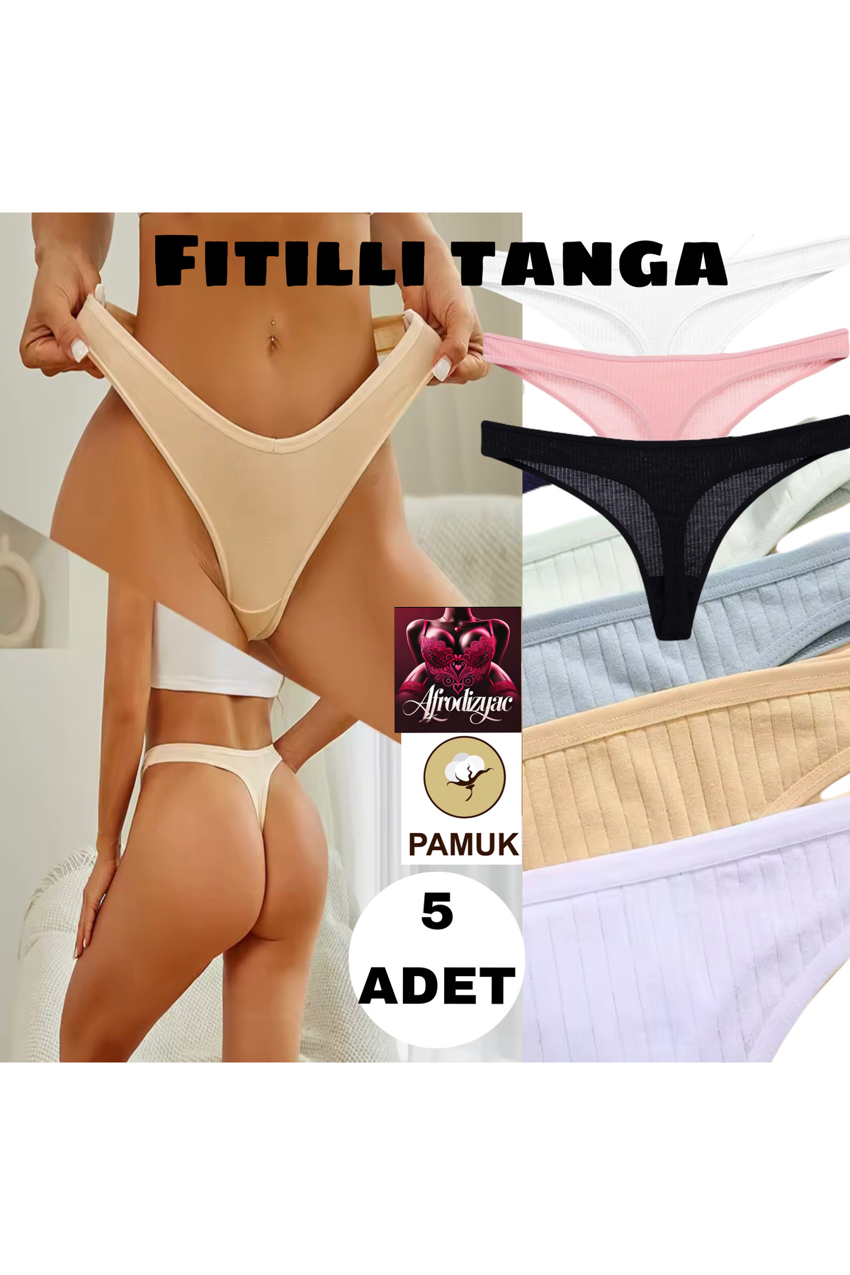 5'li Pamuk String (EXTRA ESNEK VE EXTRA YUMUŞAK) 3