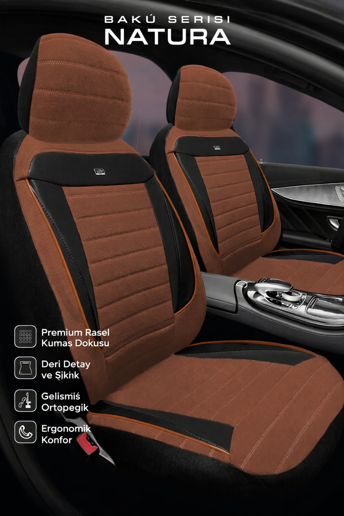 Citroën Ds5 2011-2019 5 Kapı – Ticari Araç 2+1 Uyumlu Vira GrindSport Koltuk Kılıfı – Gri, Kolay Montaj