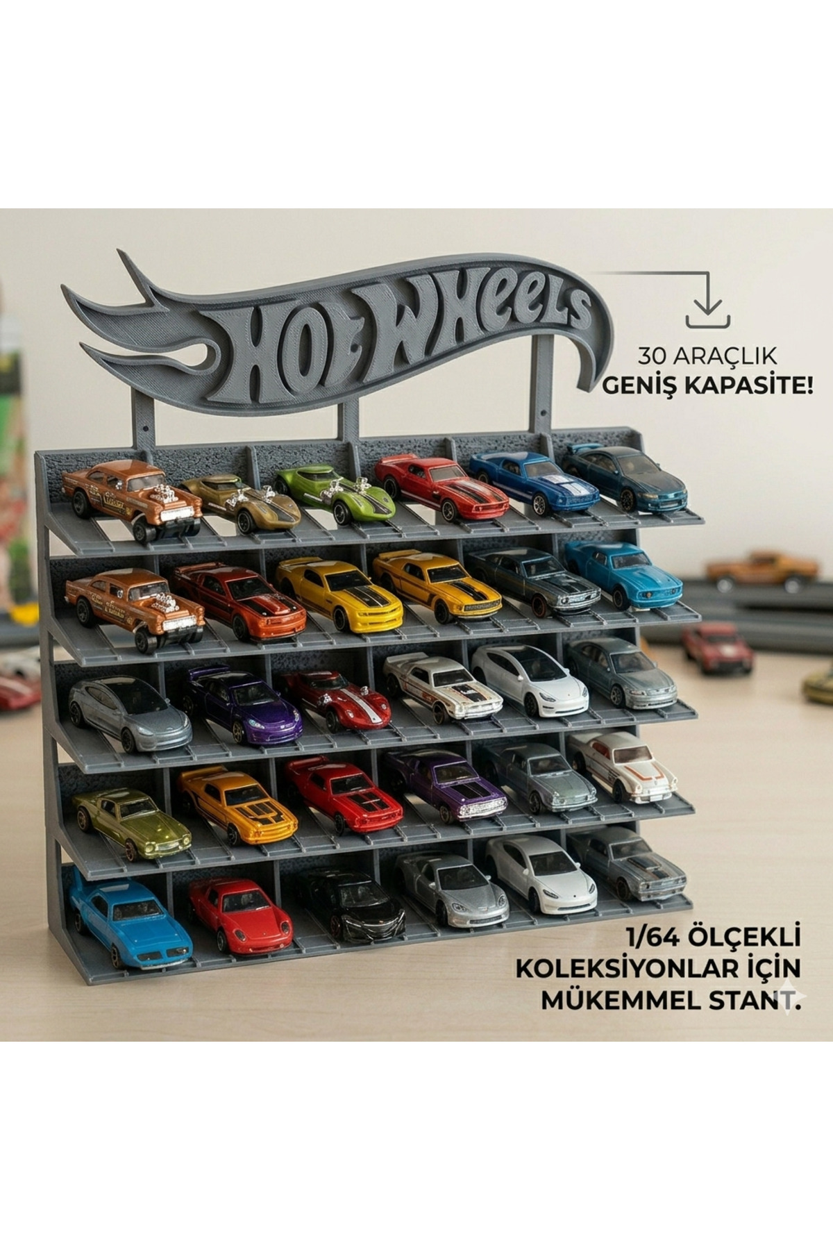 1/16まで！箱馬30台！ Plasfire 1/64 araç uyumlu tasarlanmış stand 30 adet araç alır