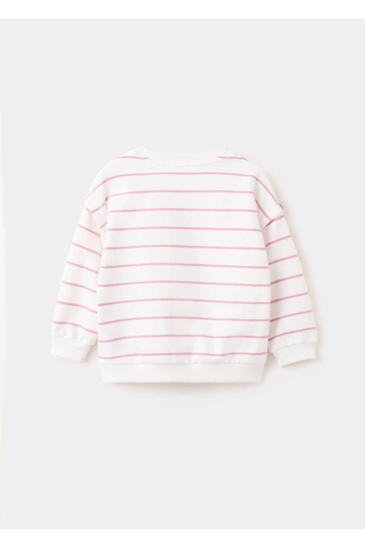 MANGO Baby Çizgili koton sweatshirt fotoğrafı 2 (önizleme)