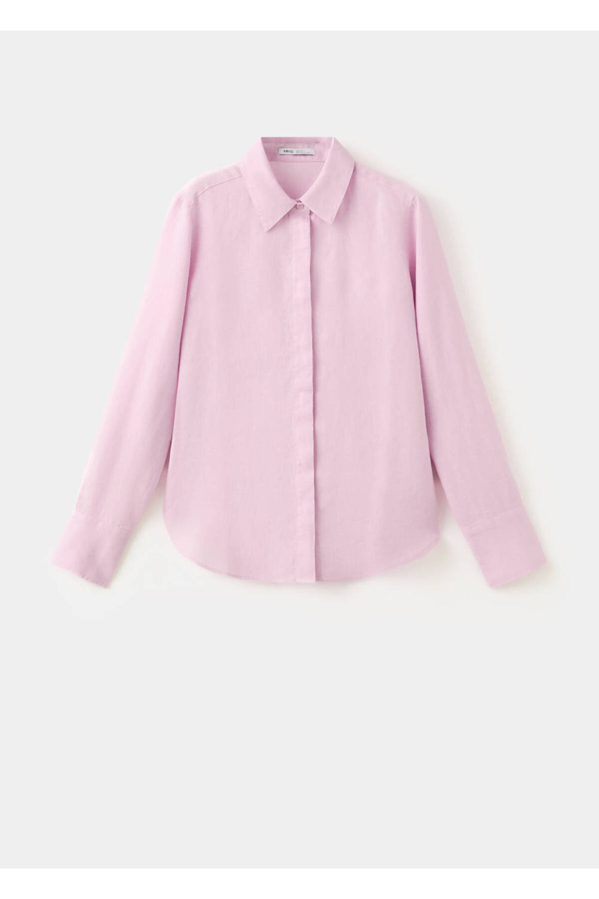 MANGO  Düz kesim keten gömlek - Görsel 3