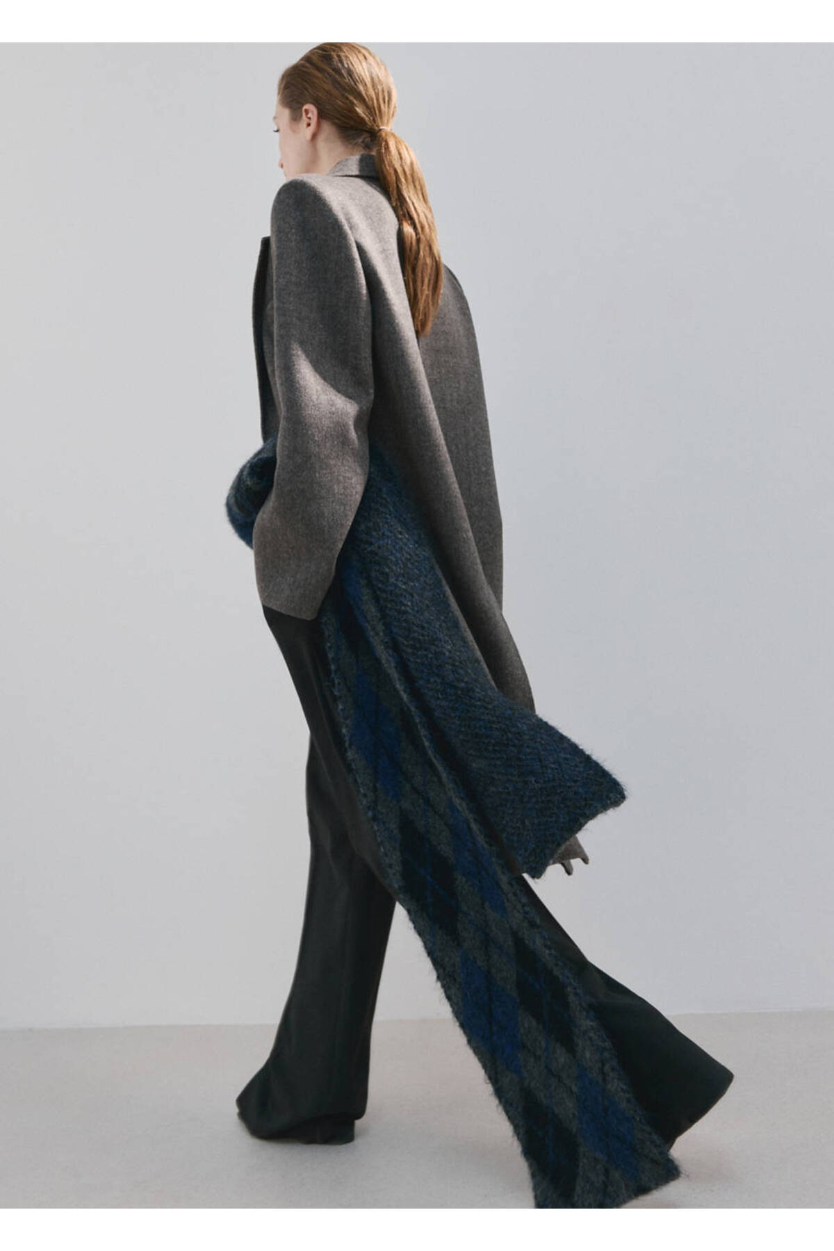 MANGO  Kruvaze yün palto - Görsel 7