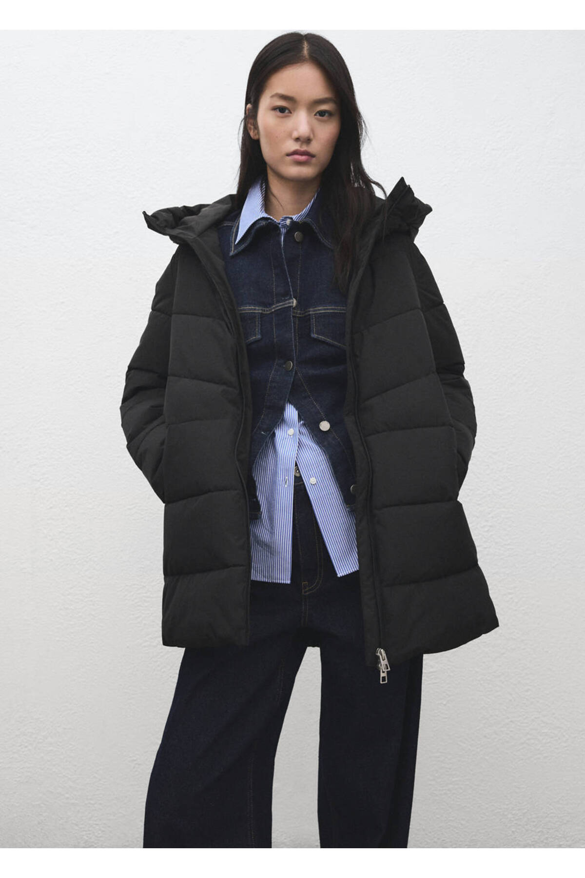 MANGO  Kapüşonlu kapitone anorak - Görsel 6