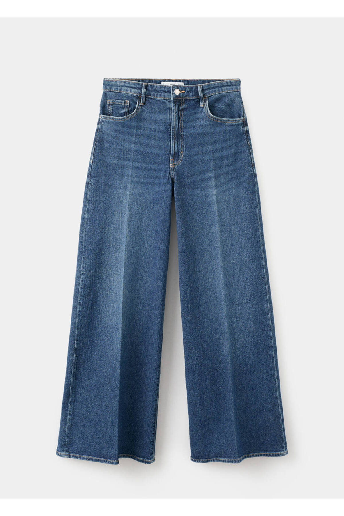 MANGO  Yüksek bel wide leg jean pantolon - Görsel 3