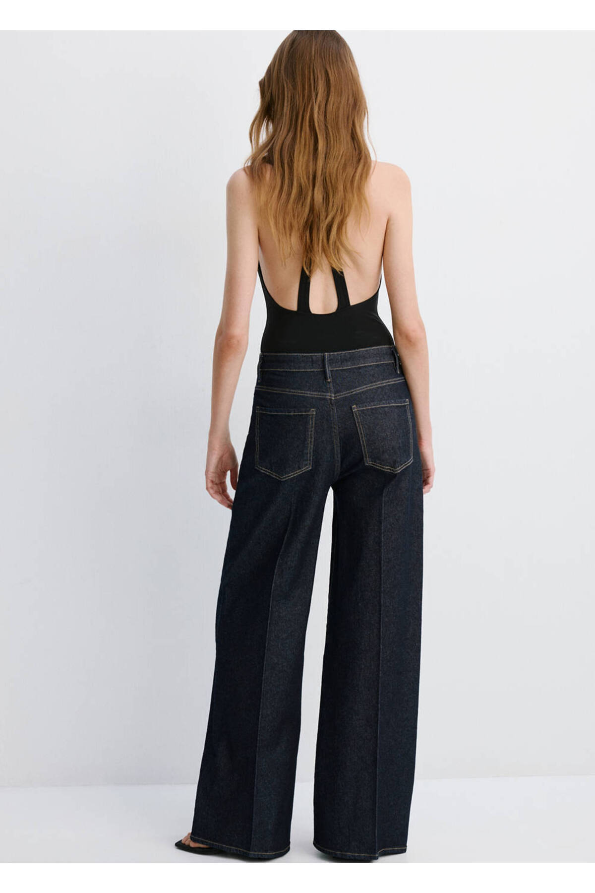 MANGO  Yüksek belli Wideleg jean - Görsel 4