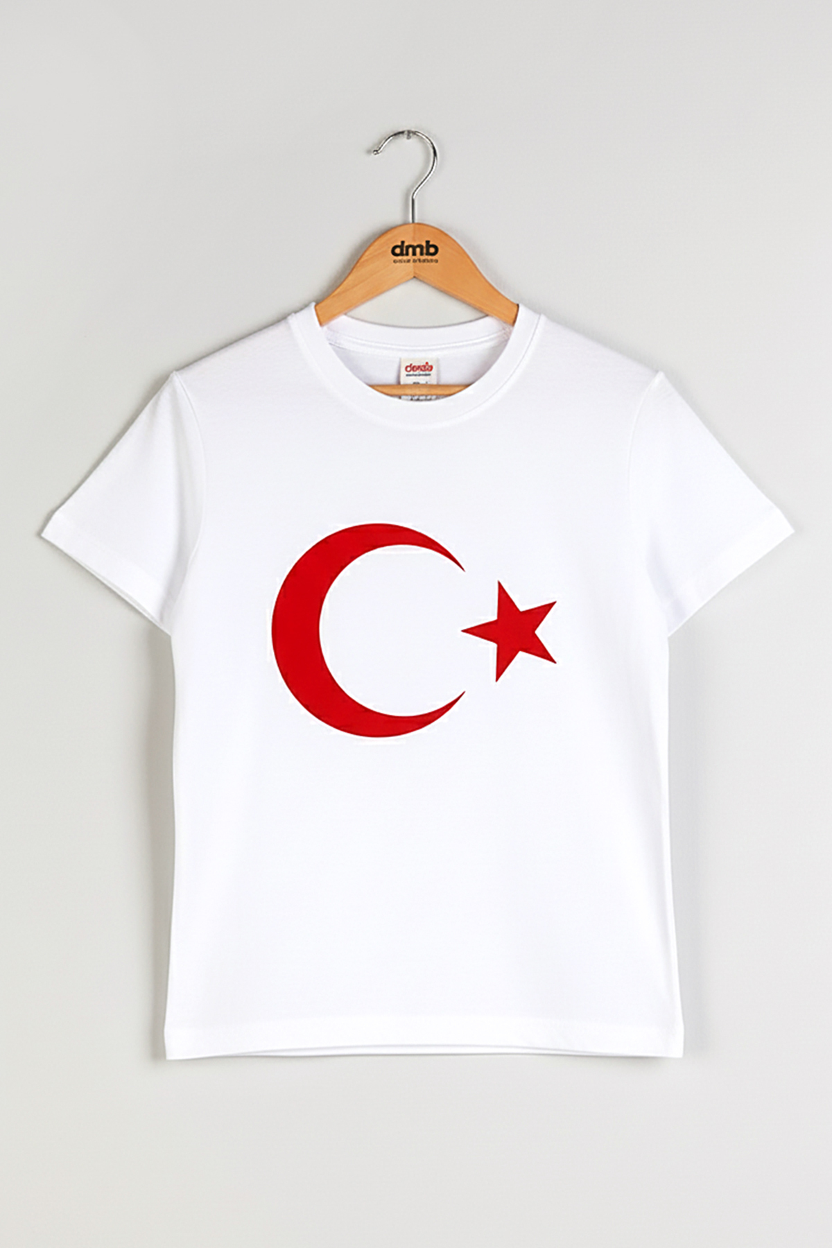 DMB BOYS & GIRLS Ay Yıldız Türk Bayrak Baskılı Pamuklu 23 Nisan Erkek Ve Kız Çocuk T-shirt fotoğrafı 2 (önizleme)