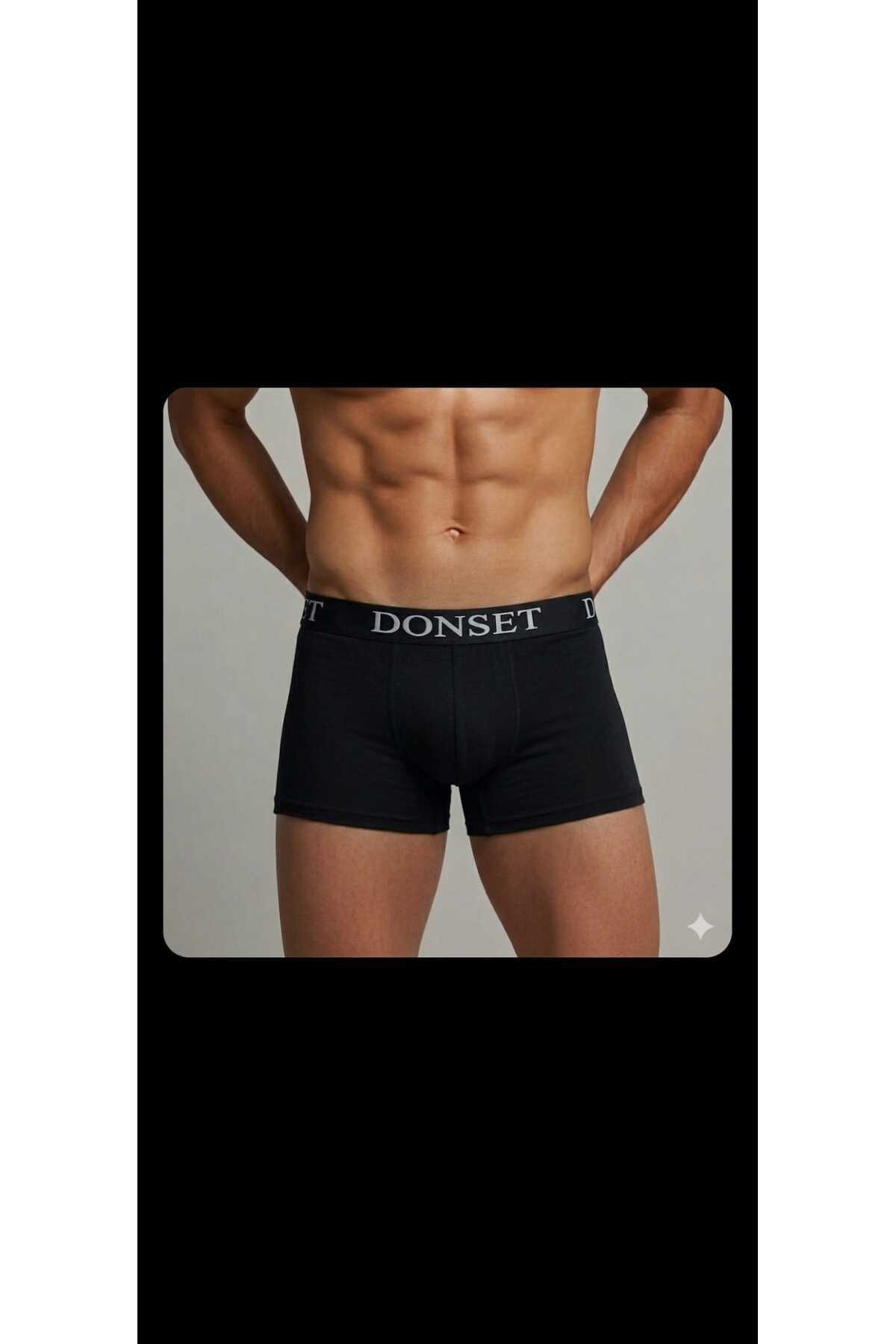 donset Erkek Boxer - 6'lı Özel Paketleme &90 Pamuk &10 Licra BOHÇALIK ÖZEL PAKET görsel 7