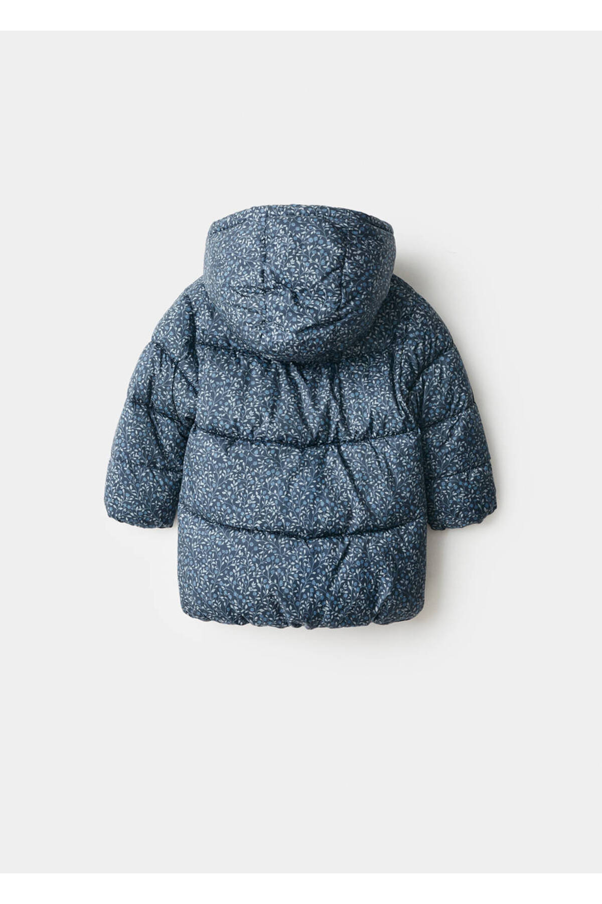 MANGO Baby Çiçek desenli kapüşonlu anorak fotoğrafı 3 (önizleme)
