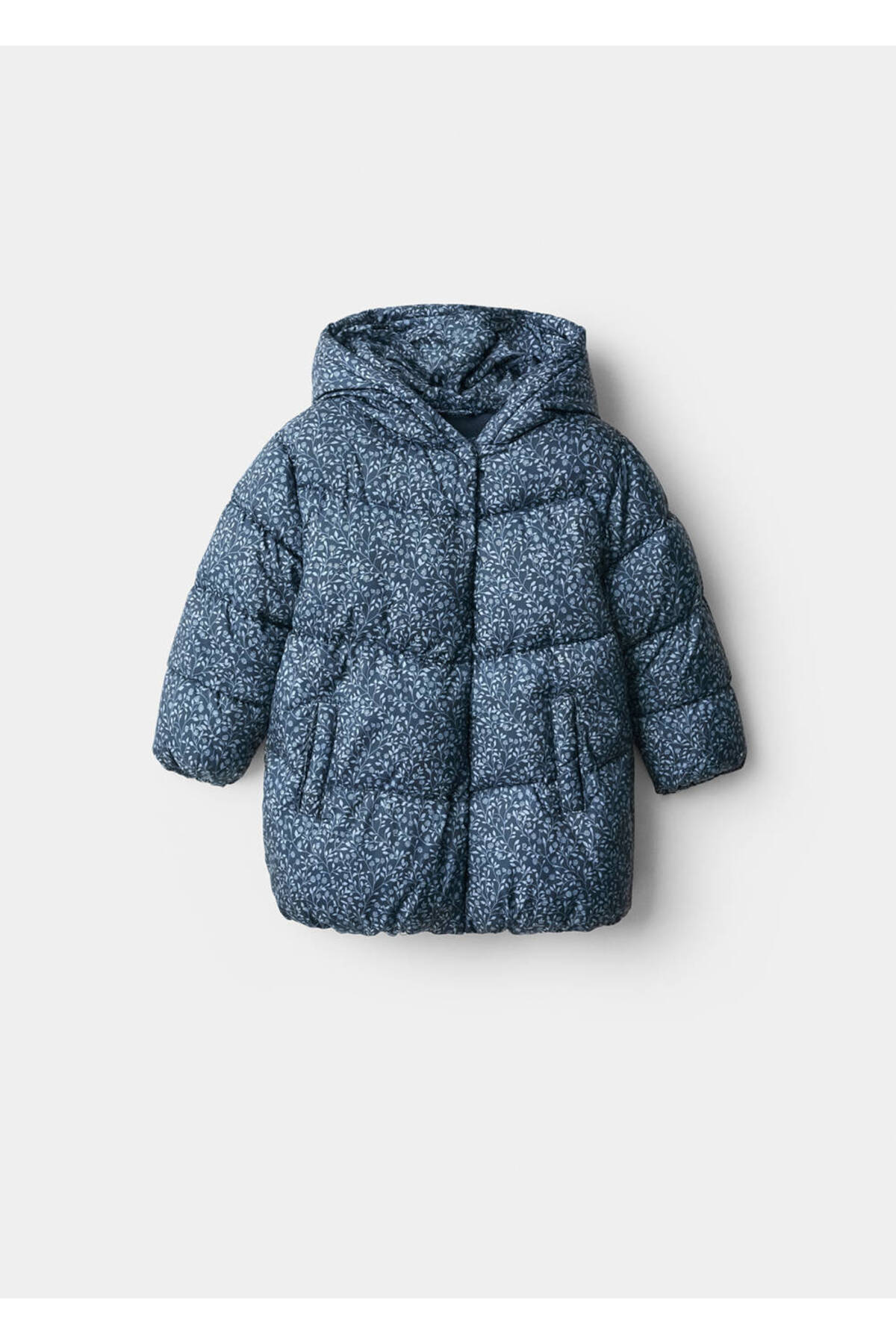 MANGO Baby Çiçek desenli kapüşonlu anorak fotoğrafı 2 (önizleme)