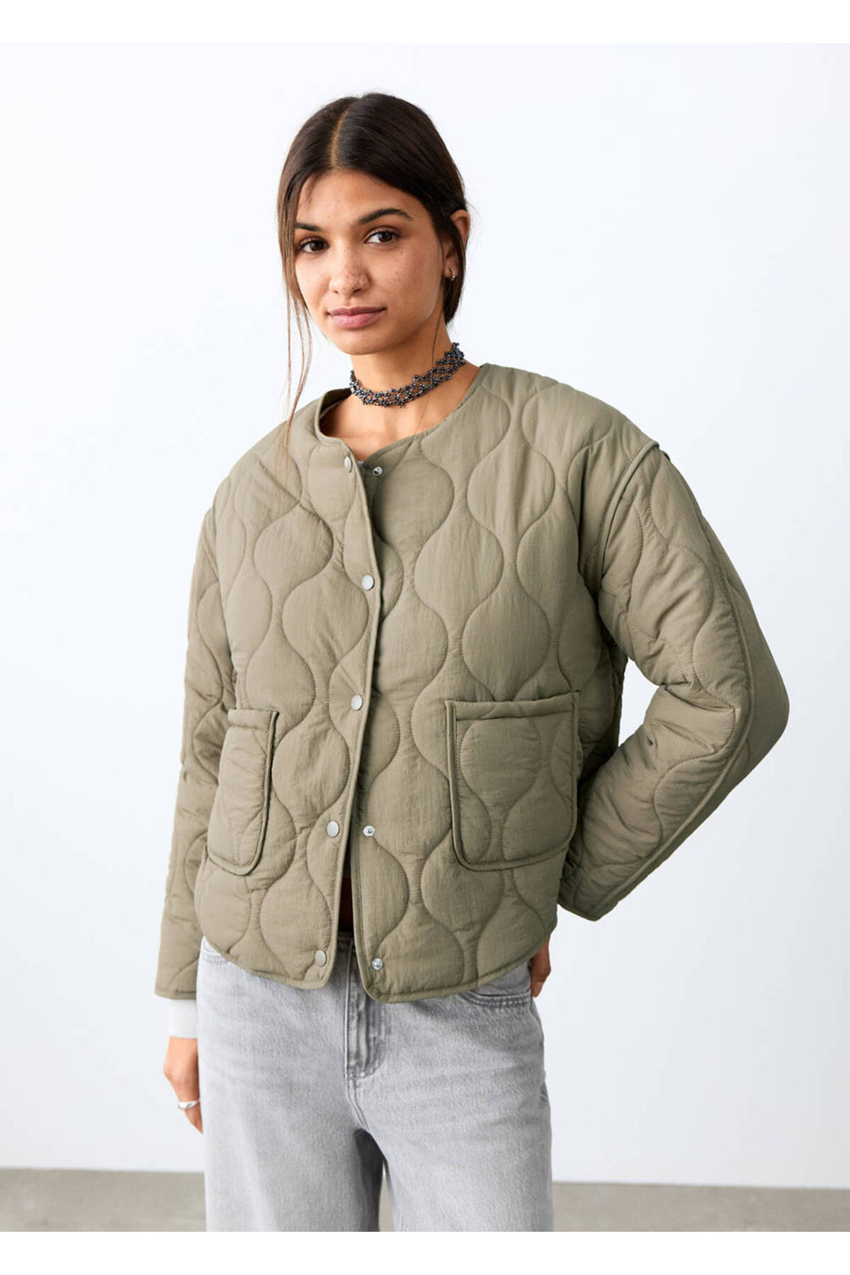 MANGO Teen  Kapitone ceket