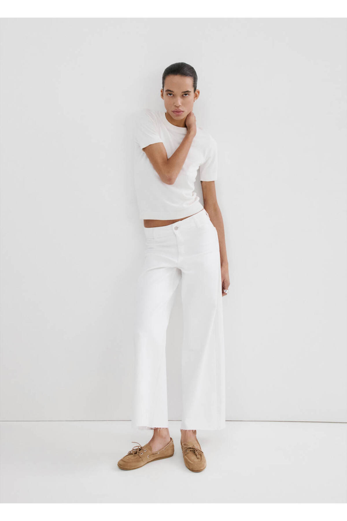 MANGO  Catherin yüksek belli culotte jean pantolon - Görsel 2