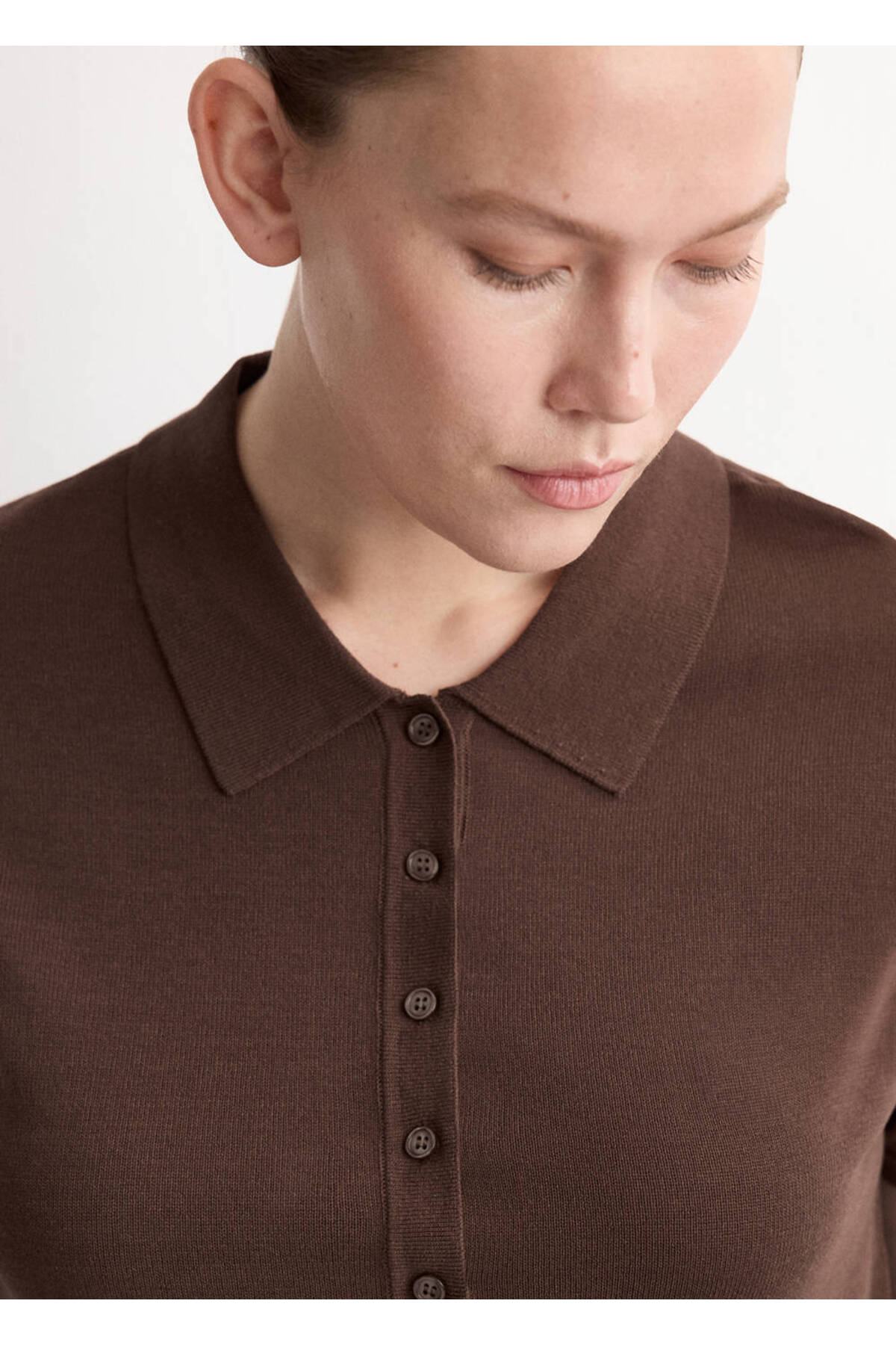 MANGO  Polo yaka kazak - Görsel 8