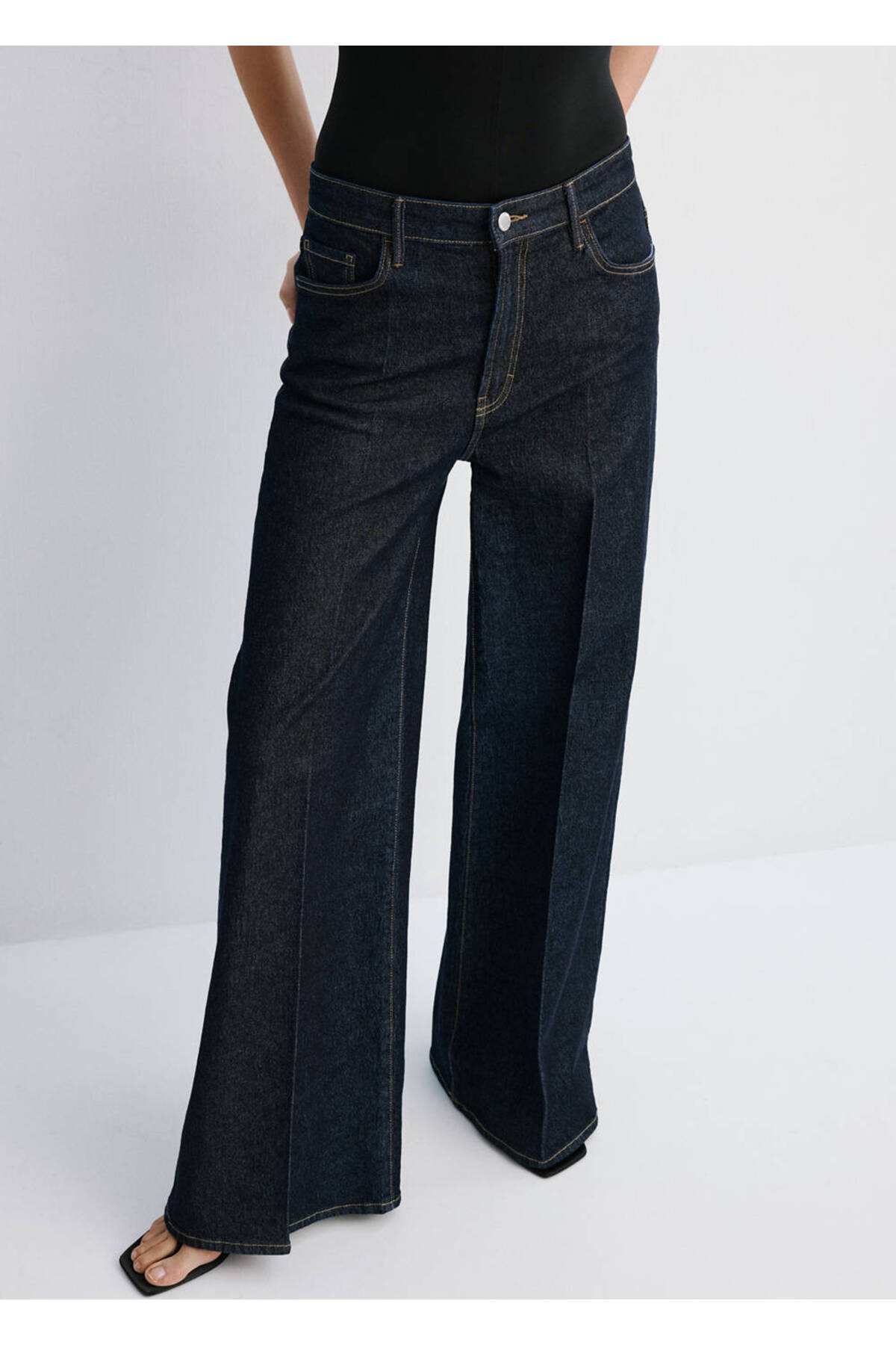 MANGO  Yüksek belli Wideleg jean