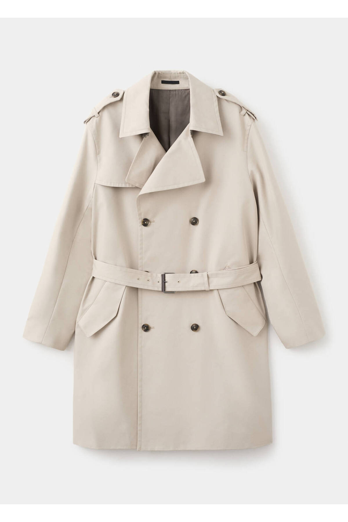 MANGO Man  Kemerli su itici trençkot - Görsel 3