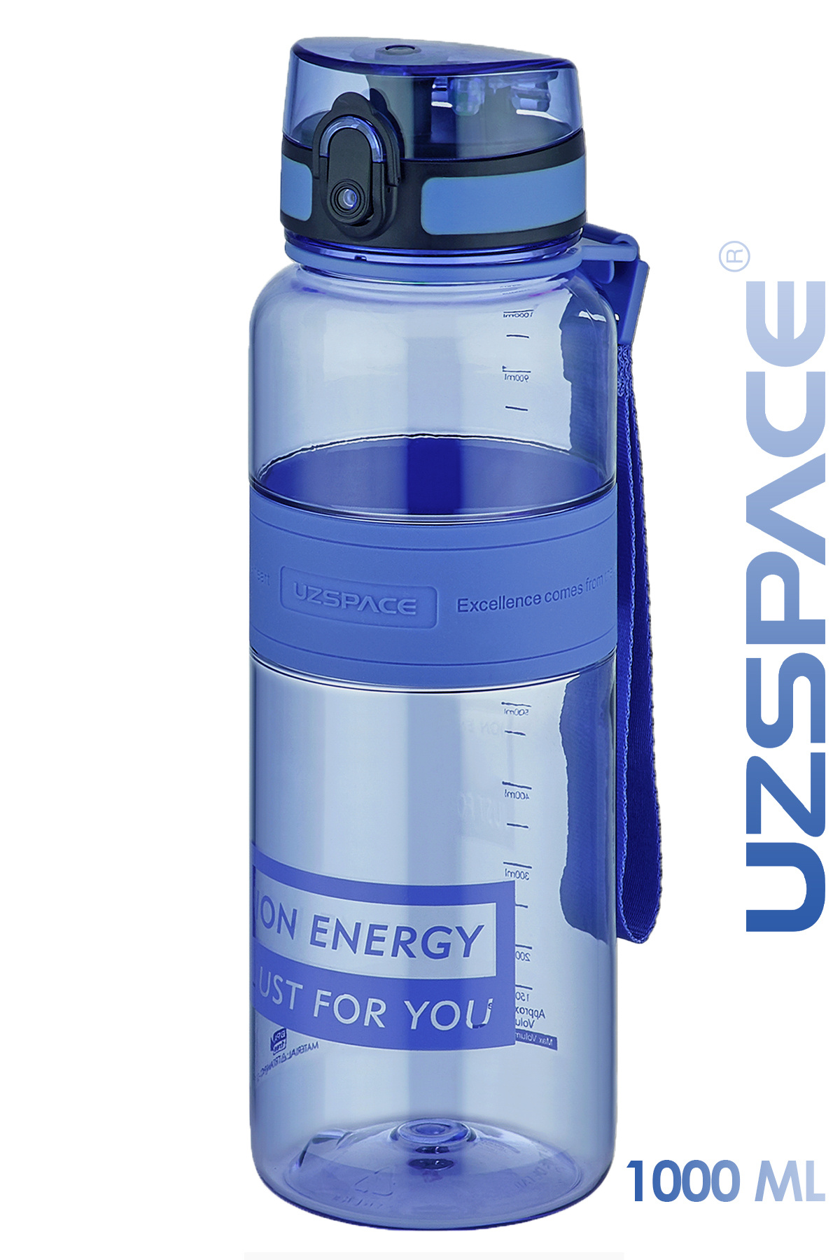 UzspaceTritan Water Flask 1000ml 1 Liter Large Size Renewed Colors
