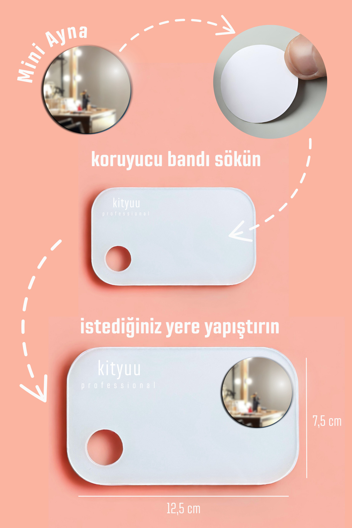 Ayna Hediyeli Spatulalı Karıştırma Paleti Seti | Ürün Fondöten Krem Makyaj Karıştırma Paleti Seti — AYNKARPAL7 — تصویر 6 از 8