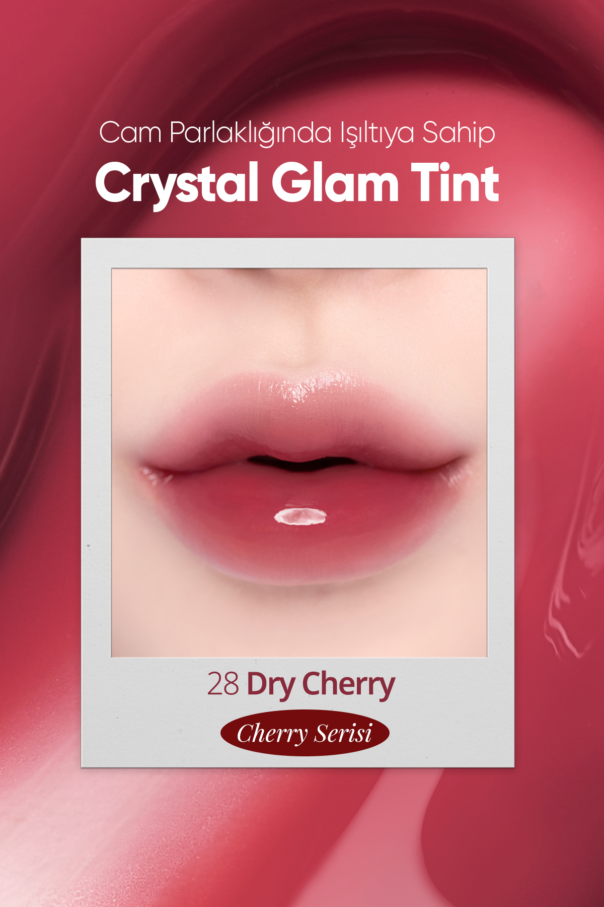 رنگ براق غلیظ غیر چسبنده CLIO Crystal Glam Tint CLIO Crystal Glam Tint (28 عدد گیلاس خشک) — قرمز 111125 — تصویر 3 از 9
