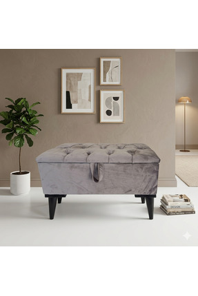 gürel Sandıklı bench puf ayak ucu beybifes kumaş 65/35 cm