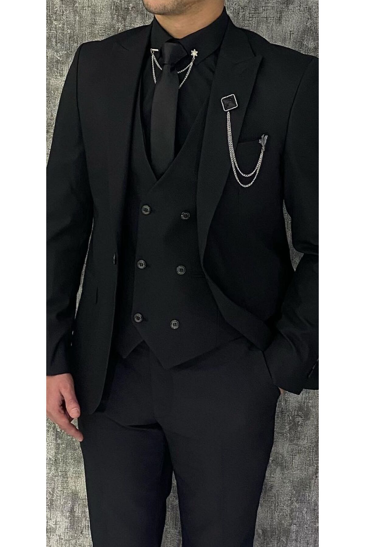 Terziayhan  Siyah Slimfit Takım Elbise