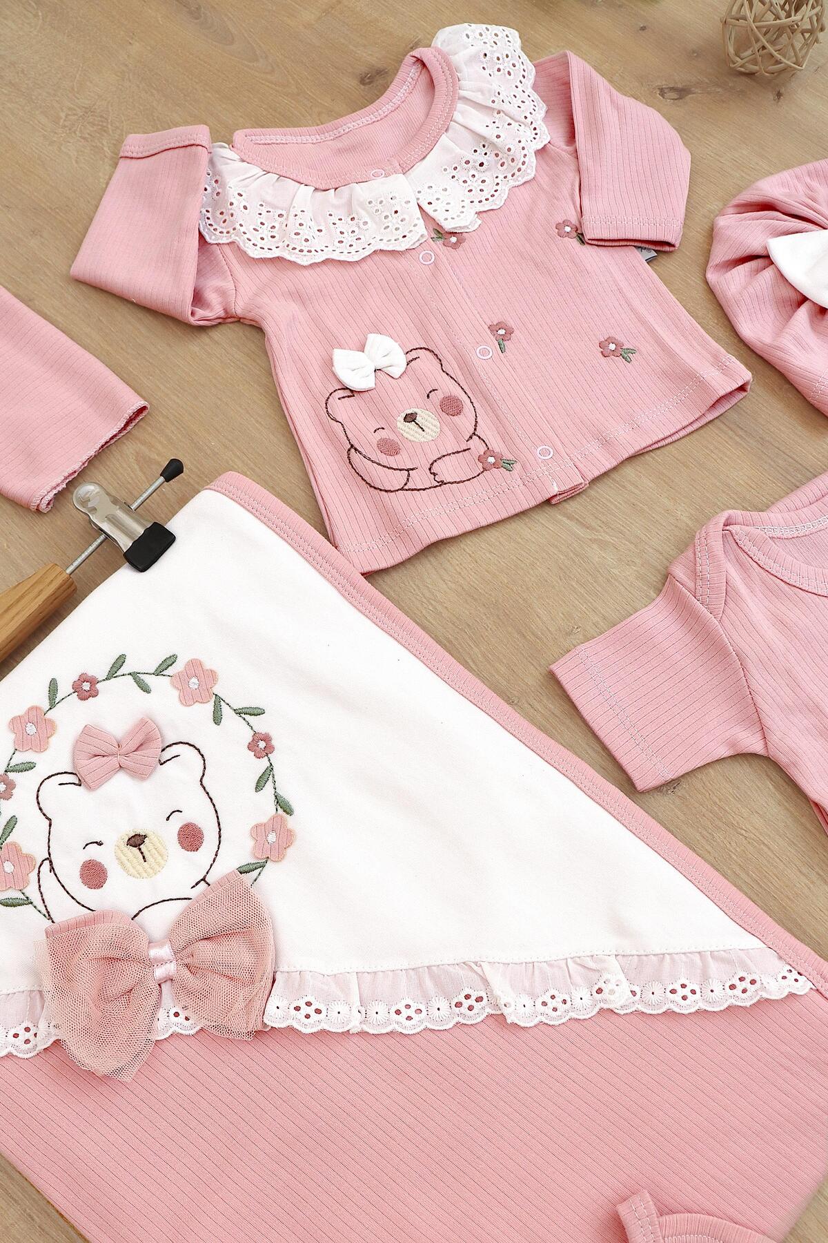 Sitilin Kız Bebek Hastane Çıkışı 10 Yenidoğan Set STL6743 fotoğrafı 5 (önizleme)