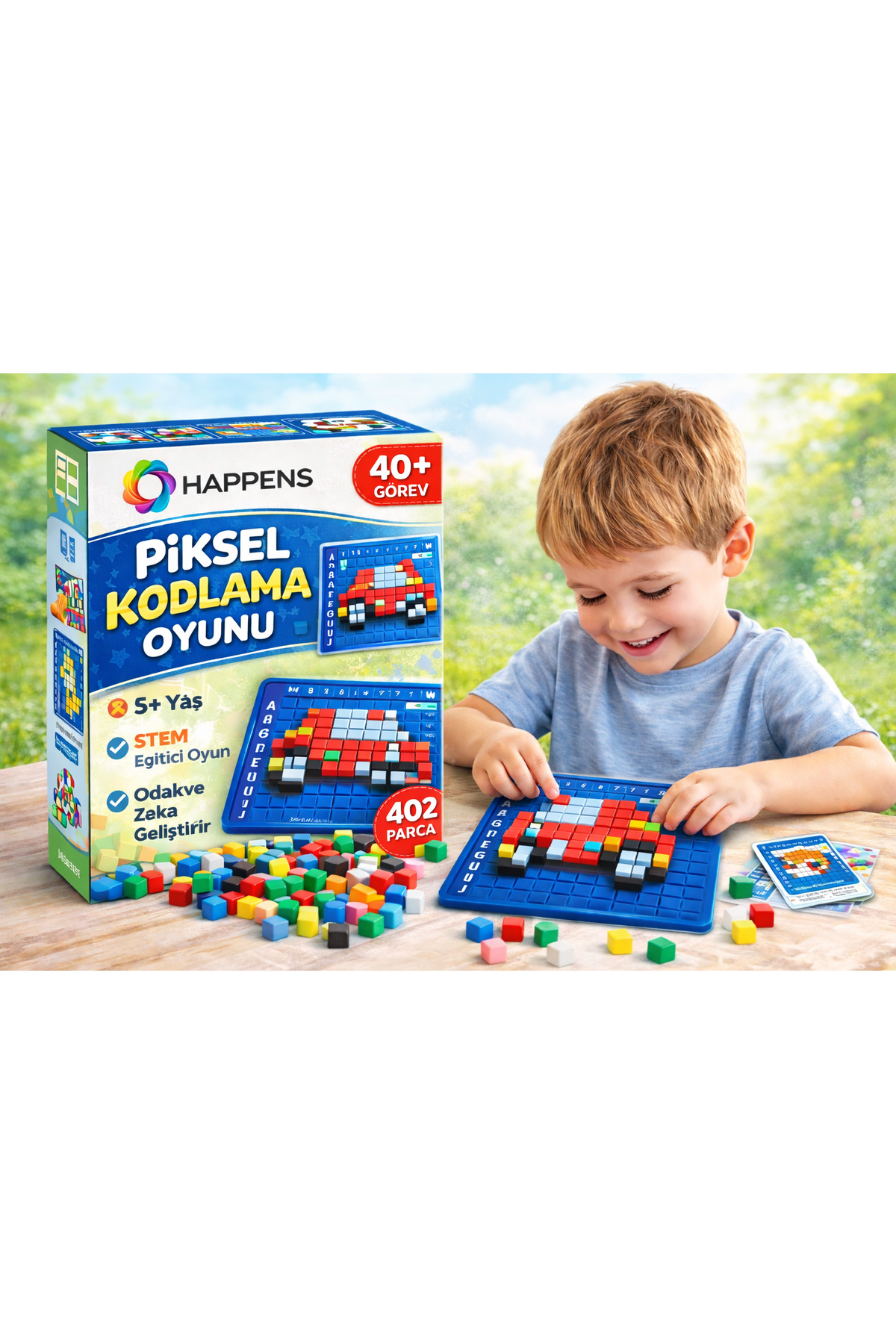 HAPPENS Kodlama oyunu 402 Parça Eğitici Zeka Oyunu – Çocuklar İçin Puzzle shape Oyuncak fotoğrafı 5 (önizleme)