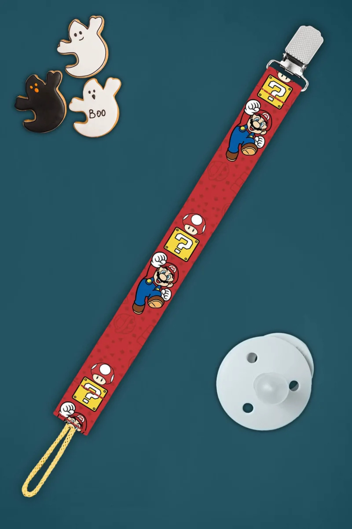 Apptakı Desenli Bebek Emzik Askısı Emzik Zinciri Emzik Tutacağı Emzirme Aksesuarı Spr - EMZ0028 fotoğrafı 2 (önizleme)