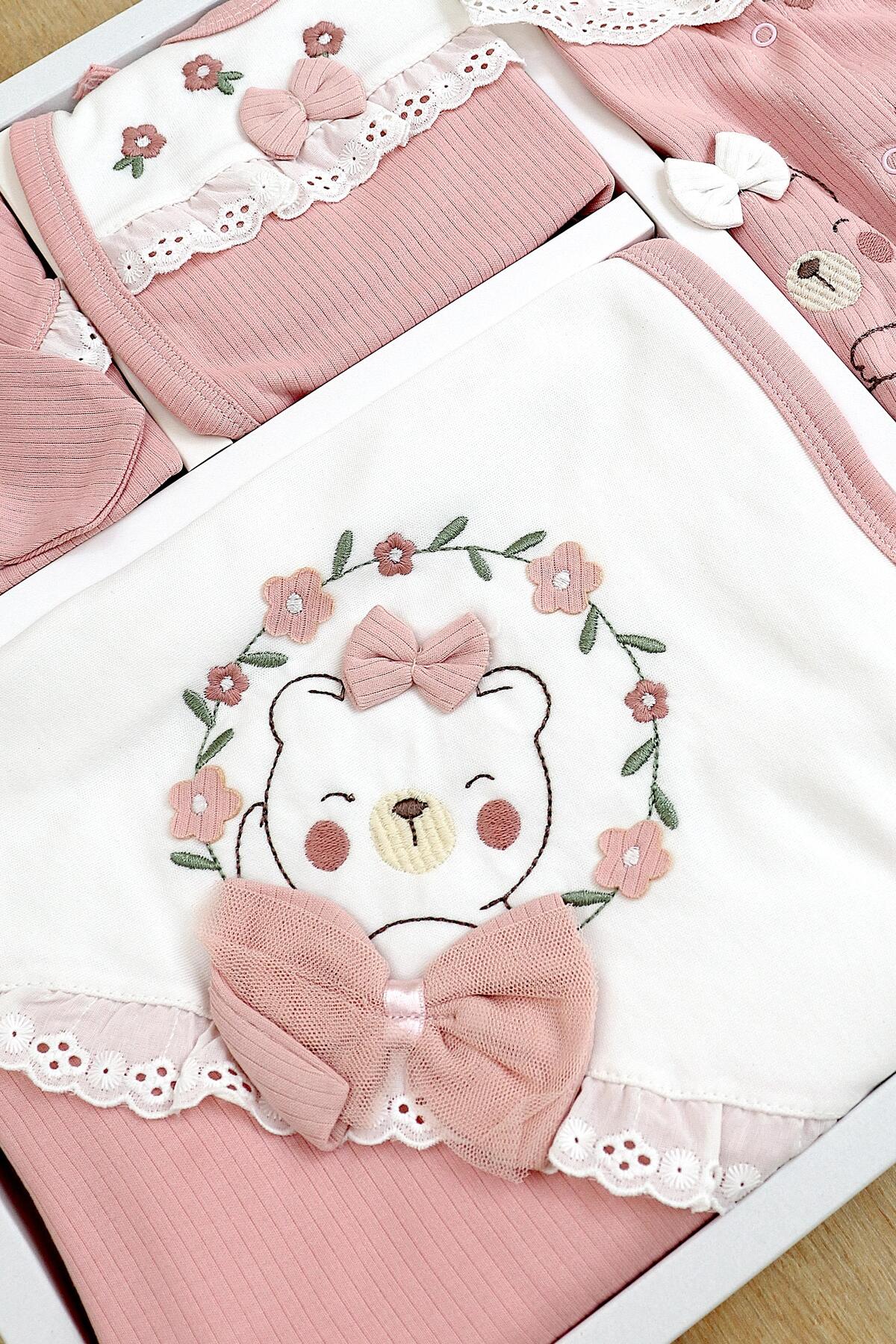 Sitilin Kız Bebek Hastane Çıkışı 10 Yenidoğan Set STL6743 fotoğrafı 4 (önizleme)