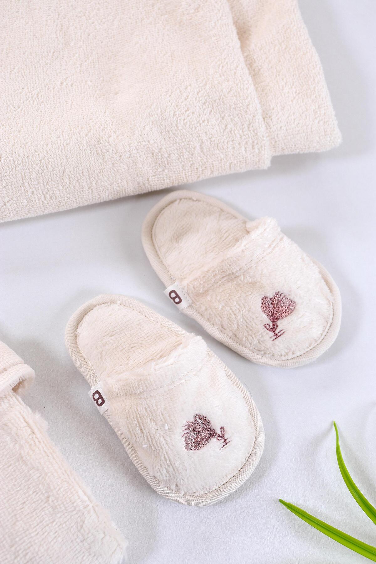 Sitilin Kız Erkek Bebek Unisex Lüks Bornoz Takımı  Havlu Seti % 100 Pamuk Kumaş 0- 2 Yaş STL6579 fotoğrafı 6 (önizleme)