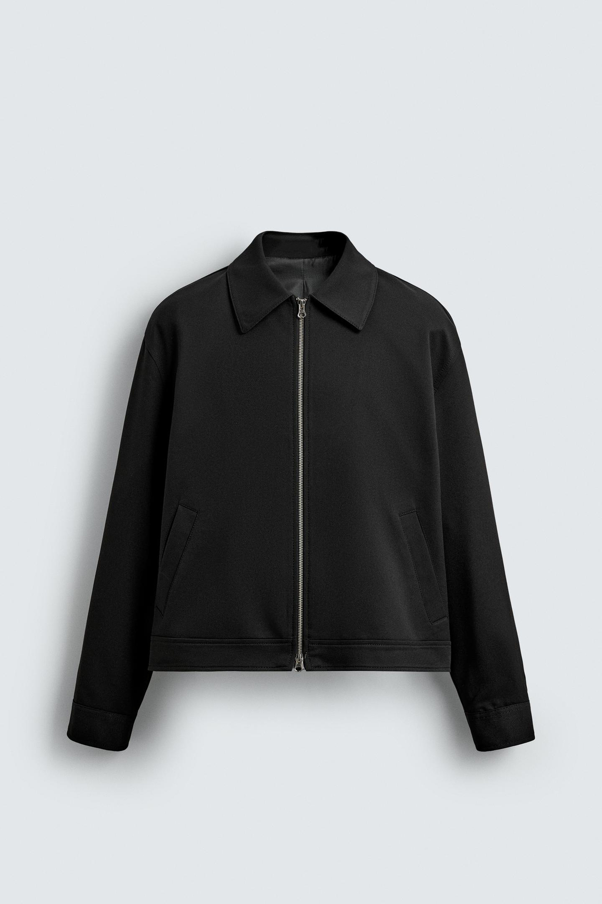 Men's Black Regular Zippered Coat-Jacket Soft Textured Premium Fabric