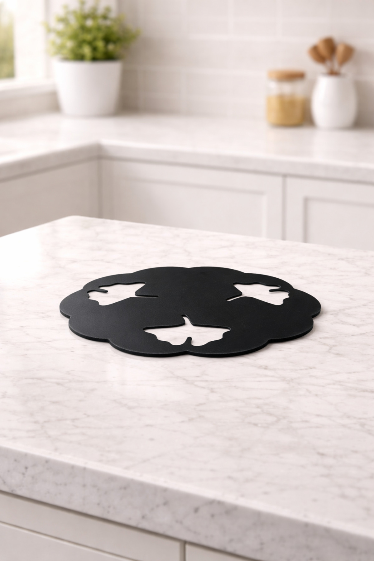 Ginko Leaf Heat Resistant Metal Finish – Kitchen & Teapot Coaster Kitchen Arrangement