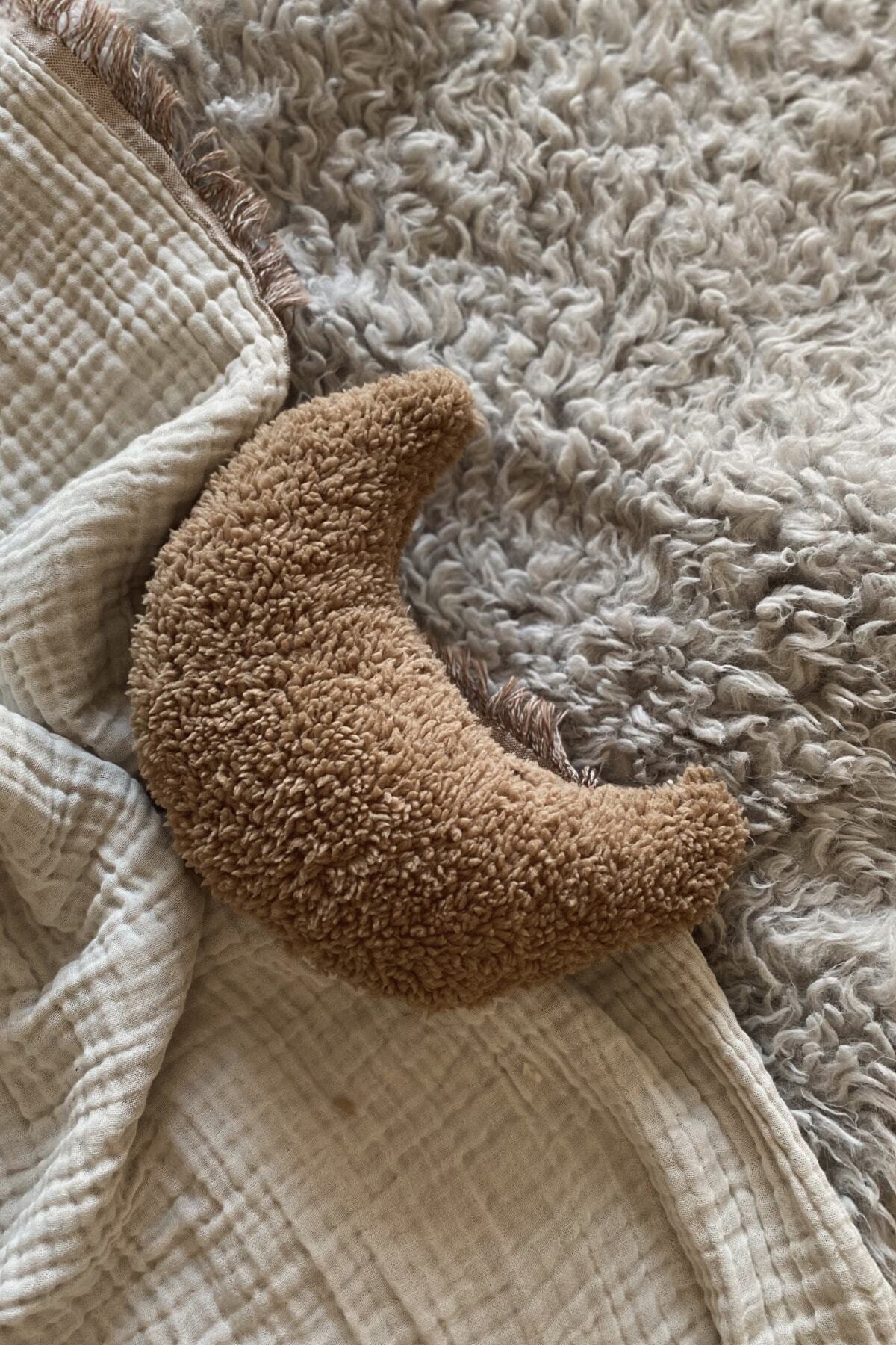 vivimade Teddy Moon Ay Yastık Bebek Çocuk Odası Kahverengi fotoğrafı 5 (önizleme)