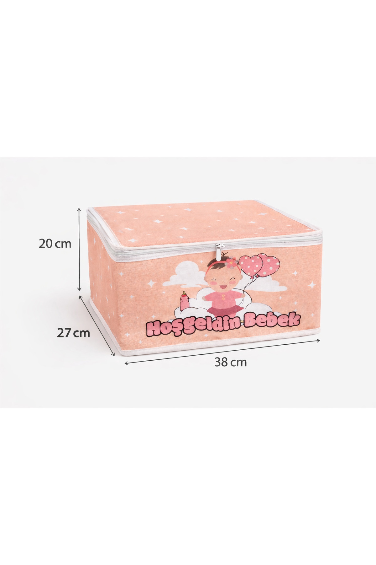 YELLOW STARY HOME DECOR Hoşgeldin Bebek Baskılı Bebek Hurcu 38x27x20 cm–Bebek Dolabı Düzenleyici-Doğum/Hastane Çıkış Çantası fotoğrafı 2 (önizleme)