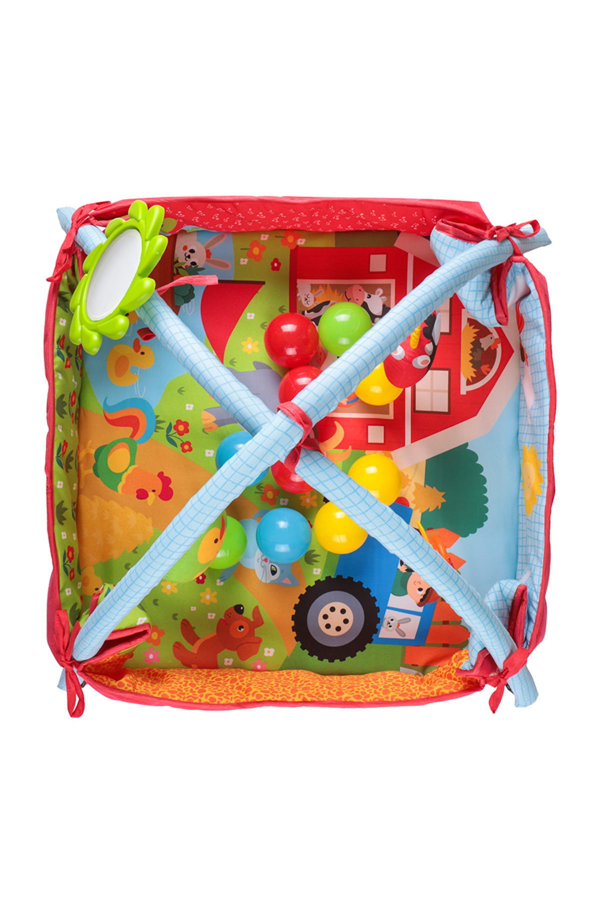 Molie Çiftlik Temalı Bebek Aktivite Halısı Dişlikli Aynalı ve Top Havuzlu fotoğrafı 5 (önizleme)