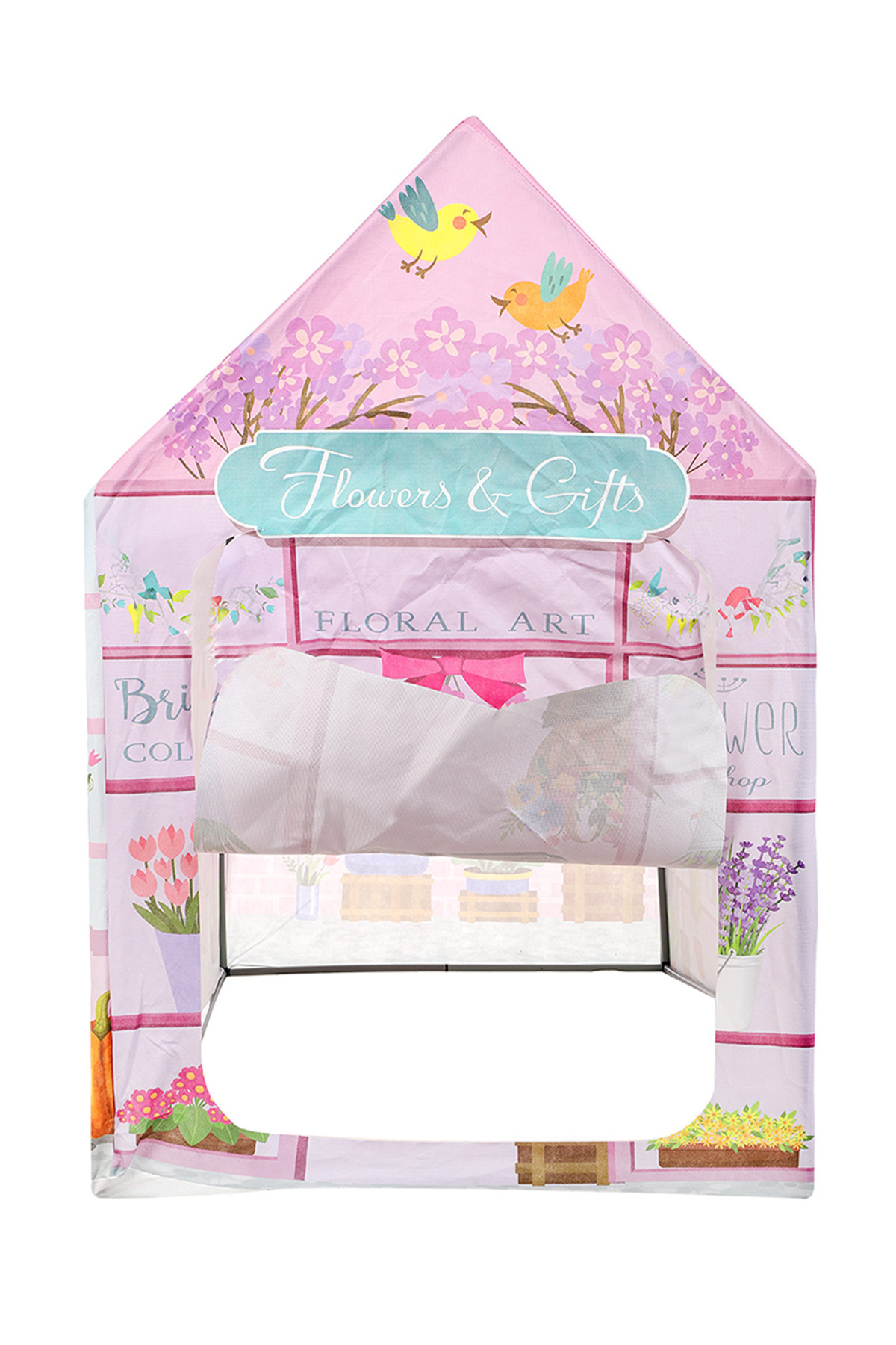 Molie Pembe Çiçekli Kız Çocuk Oyun Evi Katlanabilir ve Eğlenceli Oyun Çadırı fotoğrafı 5 (önizleme)