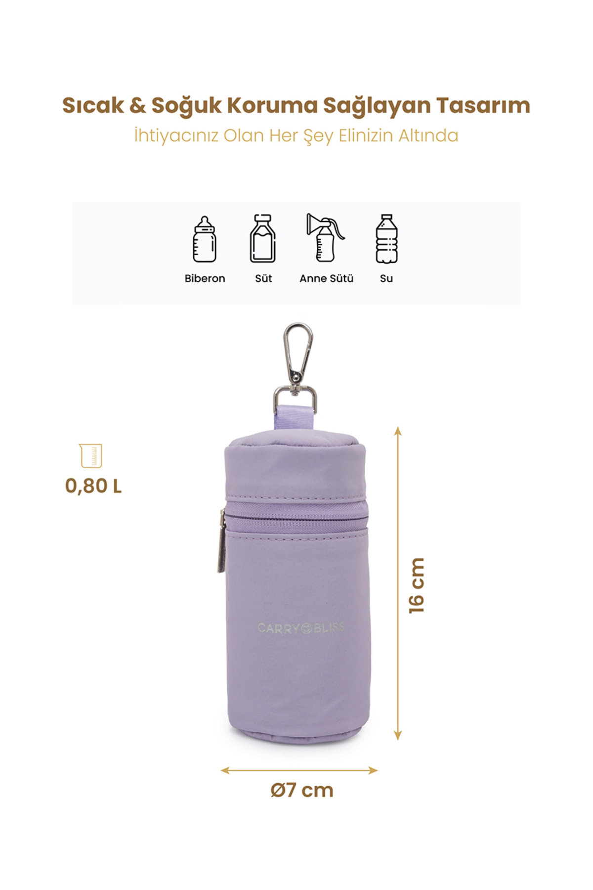 carry bliss Mini MilkMate Isı Yalıtımlı Termal Biberon ve Anne Sütü Taşıma Çantası fotoğrafı 2 (önizleme)